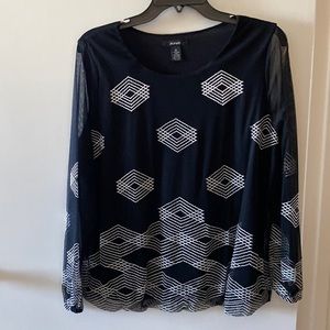 Alfani Women’s Nude Long Sleeves Printed Tops